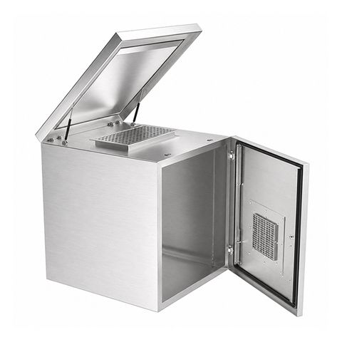CERTECH 12RU 400mm Deep Stainless Steel Outdoor Wall Mount Cabinet, IP45 Rated