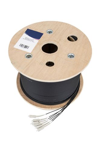 CERTECH 6 Core OM3 Tight-Buffered Fibre, Pre-Terminated to SC, 150m