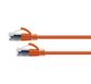 CERTECH Cat6A 34AWG S/FTP 10G RJ45 Patch Lead, Orange LSZH Jacket, 1m