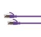 CERTECH Cat6A 34AWG S/FTP 10G RJ45 Patch Lead, Purple LSZH Jacket, 1.25m