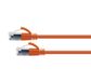 CERTECH Cat6A 34AWG S/FTP 10G RJ45 Patch Lead, Orange LSZH Jacket, 1.25m