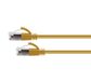 CERTECH Cat6A 34AWG S/FTP 10G RJ45 Patch Lead, Yellow LSZH Jacket, 1.25m