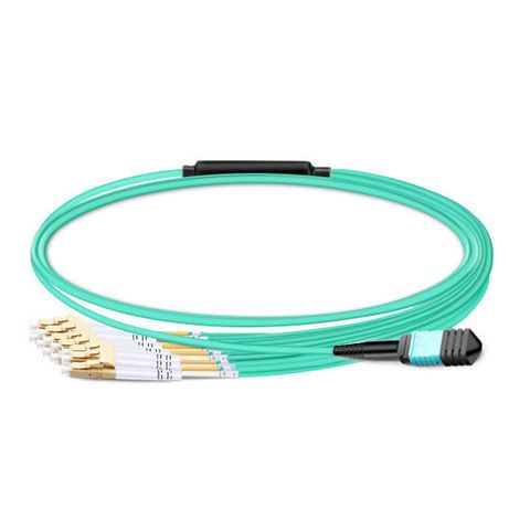 CERTECH 12 Core OM3, MPO Female to LC Duplex, 1m