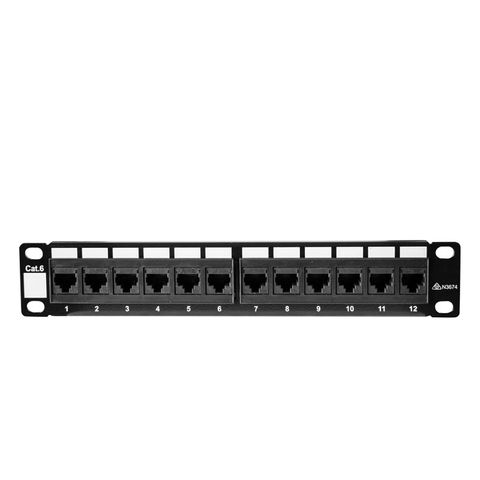 10" 12 Port Cat6 Patch Panel for Mini Cabinets