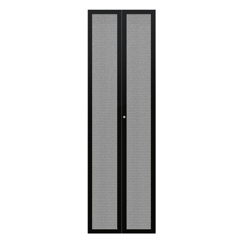 CERTECH Perforated Steel Barn Doors for 45RU 600mm Wide Premier Series Racks, w/ Small Round Lock