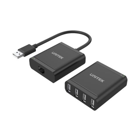 Unitek USB2.0 Extender Over RJ45 + 4-Port Hub (up to 60M)