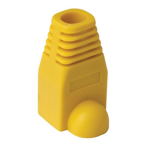 RJ45 Strain Relief Boot, Yellow - 10pc Pack