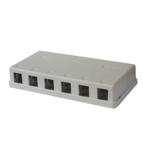 Six Port Unequipped Surface Mount Box