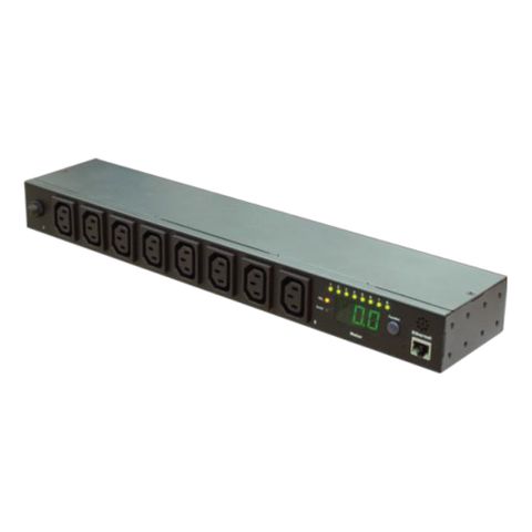 Switched Horizontal PDU (8)C13 Outlet (1)RJ45, 10A 230V IEC320 C14 Plug