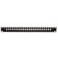 CERTECH 1RU 19" 24 Port Patch Panel Suitable for STP & UTP Applications, with Rear Support Bar
