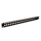 CERTECH 1RU 19" 24 Port Patch Panel Suitable for STP & UTP Applications, with Rear Support Bar