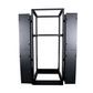 42RU 4 Post Depth Adjustable Open Frame. Inc. 2 x Vertical Cable Management Ducts & 1 x Shelf