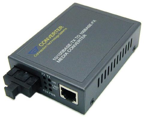 CTS Fast Ethernet Media Converter 10/100Base-TX RJ45 to 100Base-FX SC Single-Mode Fibre 30km