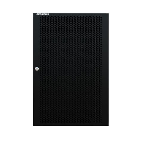 CERTECH Perforated Steel Door for 18RU Wall Mount Racks, w/ Small Round Lock