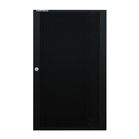 CERTECH Perforated Steel Door for 24RU Wall Mount Racks, w/ Small Round Lock