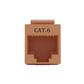 Cat6 RJ-45 UTP Keystone Jack. Orange, 180 degrees, 12pc Pack