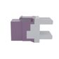 Cat6 RJ-45 UTP Keystone Jack. Purple, 180 degrees, 12pc Pack