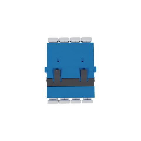 Fibre Adaptor, LC Quad OS2 (Blue) - Flangeless
