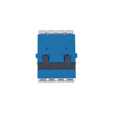 Fibre Adaptor, LC Quad OS2 (Blue) - Flangeless