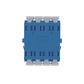 Fibre Adaptor, LC Quad OS2 (Blue) - Flangeless