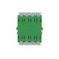 Fibre Adaptor, LC APC Quad OS2 (Green) - Flangeless