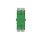 Fibre Adaptor, LC APC Duplex OS2 (Green) - Flangeless