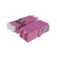 Fibre Adaptor, LC Duplex OM3/4 (Erica Violet) - Flangeless