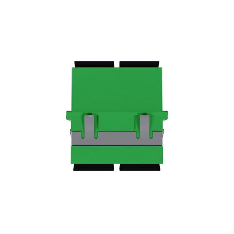 Fibre Adaptor, SC APC Duplex OS2 (Green) - Flangeless