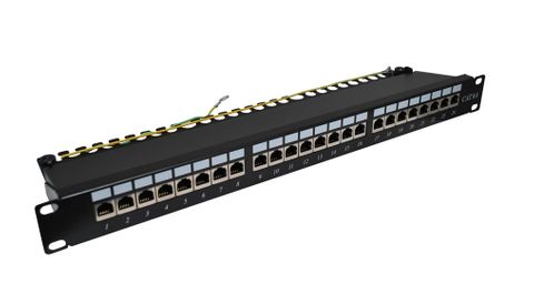 CERTECH 24 Port 19" Cat6A Shielded Patch Panel