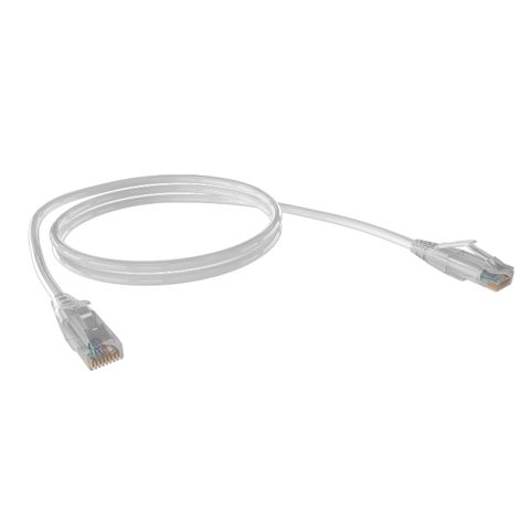 CERTECH Cat6A 26AWG UTP 10G RJ45 Patch Lead, White LSZH Jacket, 0.5m