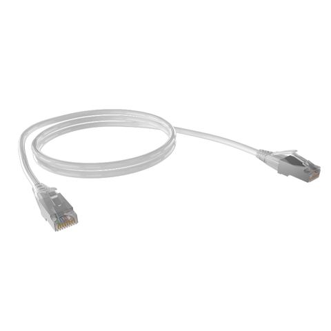 CERTECH Cat6A 26AWG S/FTP 10G RJ45 Patch Lead, White LSZH Jacket, 0.25m