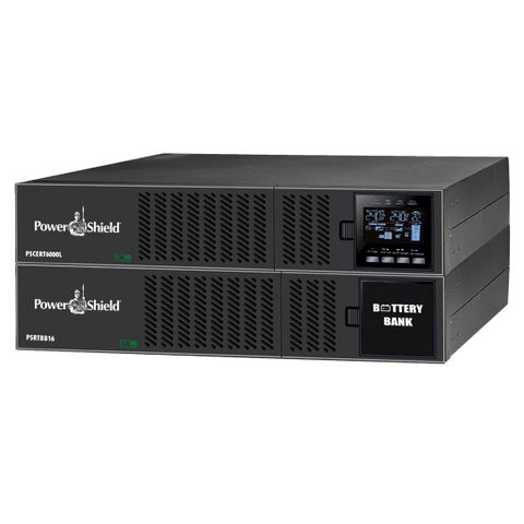 PowerShield 6kVA Rack/Tower UPS Bundle. Includes: 1 x PSCERT6000L, 1 x PSRTBB16, 2 x PSRK & 1 x PSPDU6K