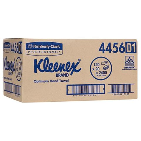 KLEENEX 4456 I/FOLD OPTIMUM WHITE 1 PLY P/TOWEL 120S X 20