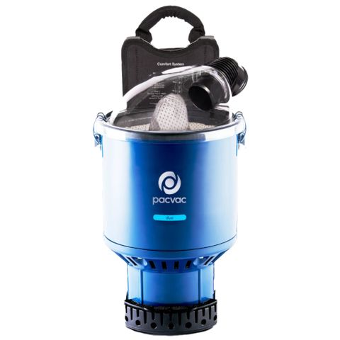 PAC VAC SUPERPRO DUO 700 'BYPASS MOTOR' BACK PACK VACUUM CLEANER 5L