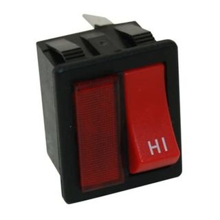NUMATIC RED MOMENTARY HIGH [HI] 'WITH LIGHT' ROCKER SWITCH - FOR PROSAVES