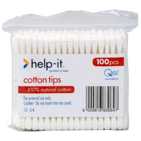 HELP-IT COTTON TIPS 100S