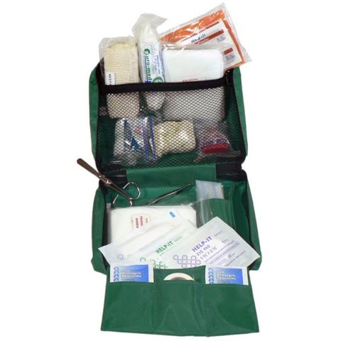 FIRST AID KIT FAK010NIS 'LONE WORKER 1' IN GREEN BAG