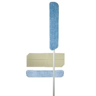 OATES MOP MICROFIBRE COMPLETE WITH 2 X BLUE PADS + YELLOW DRYING CLOTHS 60CM