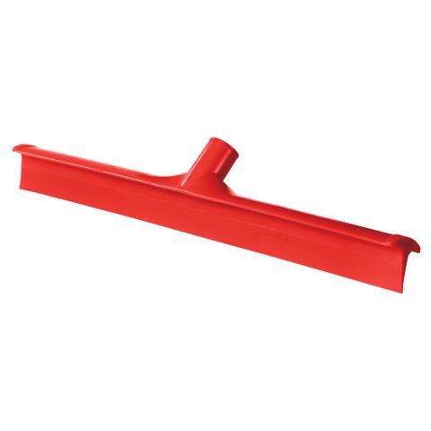 MONO BLADE RUBBER FLOOR SQUEEGEE WITH ACME THREAD HEAD ONLY 60CM - RED