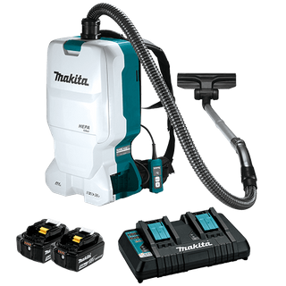 MAKITA 36V BACKPACK VACUUM CLEANER 6L WITH 2 6AH BATTERIES