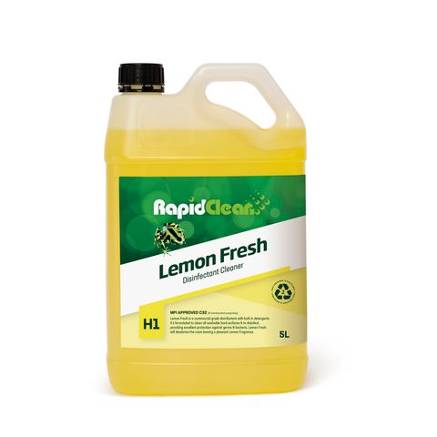 RAPIDCLEAN LEMON FRESH DISINFECTANT CLEANER 5L (MPI C32)