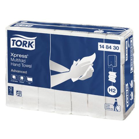 TORK H2 430 ADVANCED XPRESS SLIM I/FOLD WHITE 1 PLY P/TOWEL 185S X 21: 21CM
