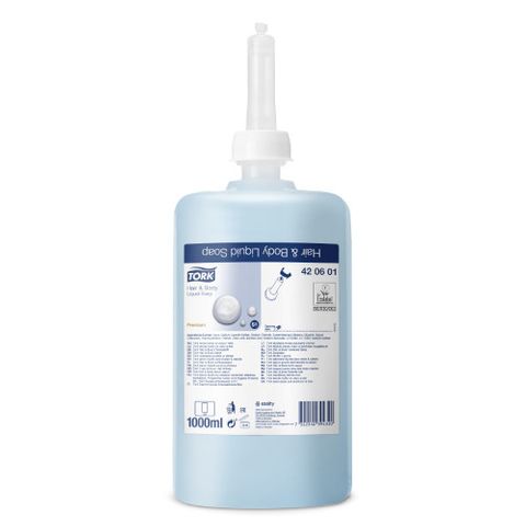 TORK S1 PREMIUM BLUE HAIR & BODY LIQUID SOAP 1L (MPI C52)
