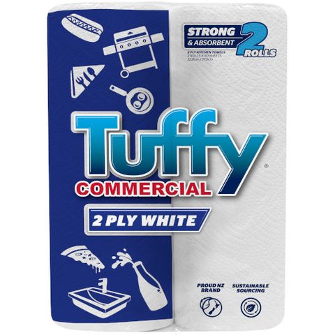 TUFFY 3460 COMMERCIAL WHITE 2 PLY KITCHEN P/TOWEL 2S