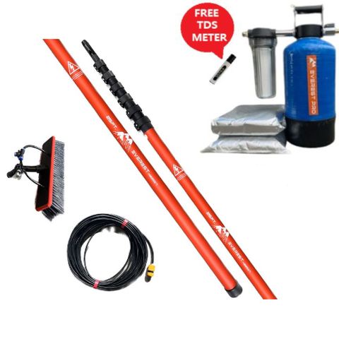 EVEREST 25 COMPACT HYBRID POLE KIT 7.6M + EVEREST 10L PURE WATER TANK W/ RESIN