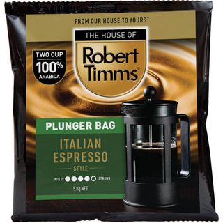 ROBERT TIMMS ITALIAN ESPRESSO PLUNGER COFFEE BAGS 13G 50S