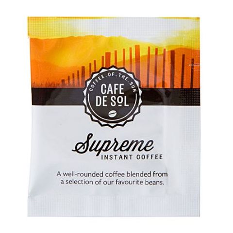 CAFE DE SOL SUPREME SOLUBLE COFFEE SACHETS 500S - HPCS