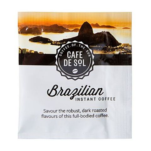 CAFE DE SOL BRAZILIAN SOLUBLE COFFEE SACHETS 500S - HPCB