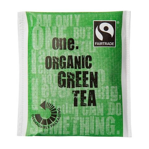 ONE 'FAIRTRADE' ENVELOPED GREEN TEA TEA BAGS 200S - ONEGT
