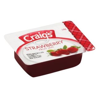 CRAIGS JAM STRAWBERRY PORTIONS 75S